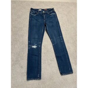 Pilcro Women's Size‎ 27 Straight Leg Jeans Distressed Knee